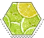 lemon hexagonal stamp
